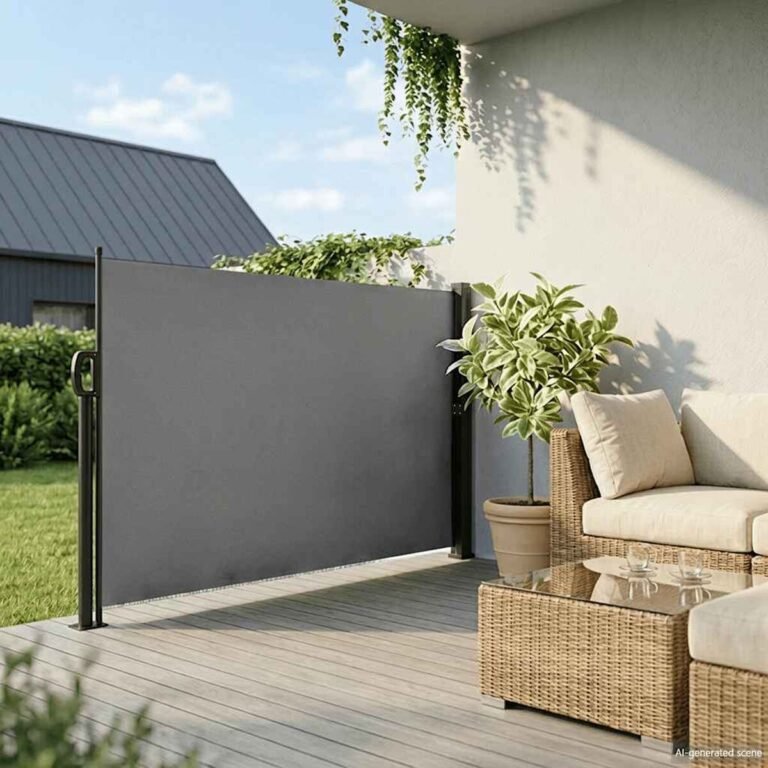 Ištraukiama šoninė markizė – 160×300 cm, antracito spalva – nuotrauka 3 Ištraukiama šoninė markizė – 160×300 cm, antracito spalva – produkto nuotrauka 3