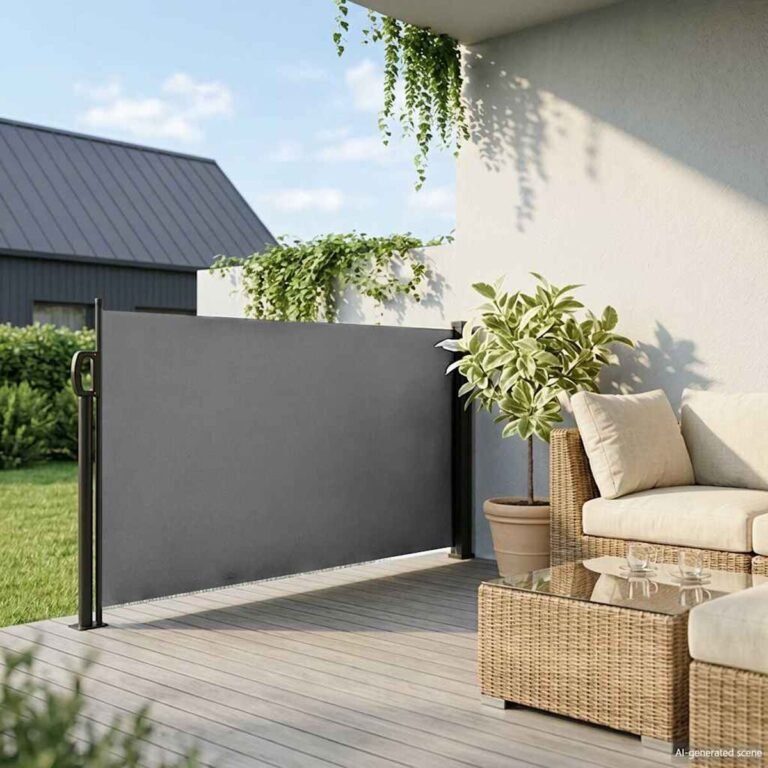 Ištraukiama šoninė markizė – 100×500 cm, antracito spalva – nuotrauka 3 Ištraukiama šoninė markizė – 100×500 cm, antracito spalva – produkto nuotrauka 3