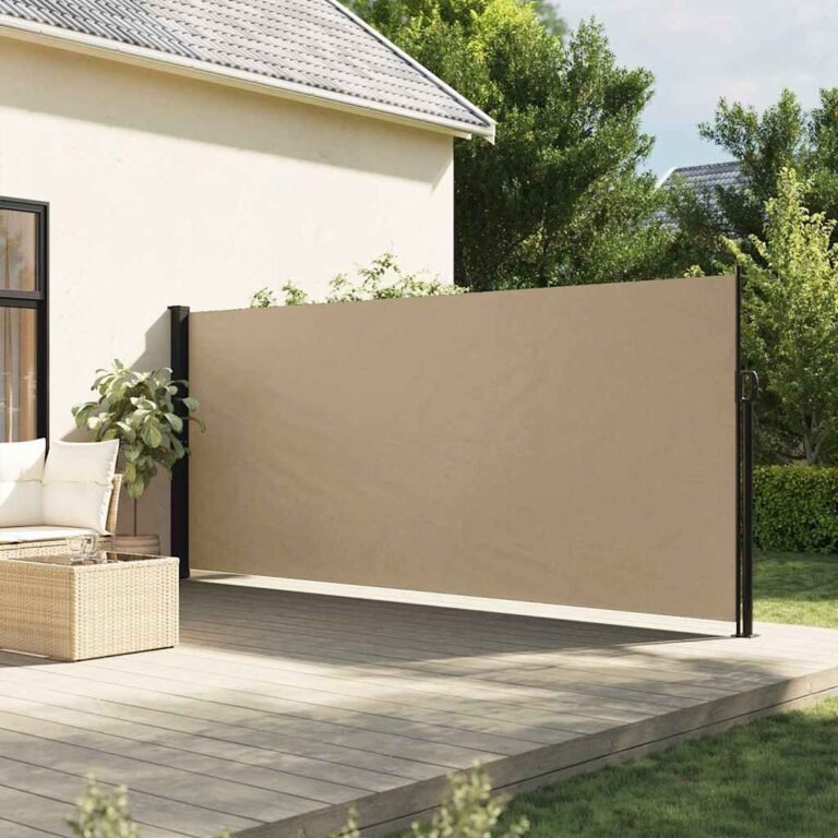Ištraukiama šoninė markizė – 180×500 cm, smėlio spalva – produkto nuotrauka 2
