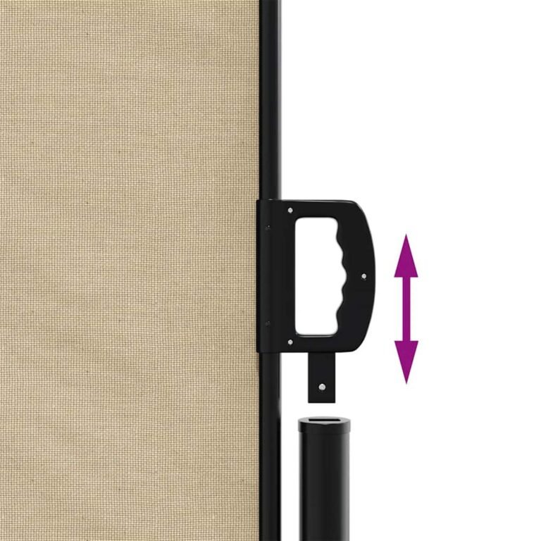 Ištraukiama šoninė markizė – 180×500 cm, smėlio spalva – produkto nuotrauka 6