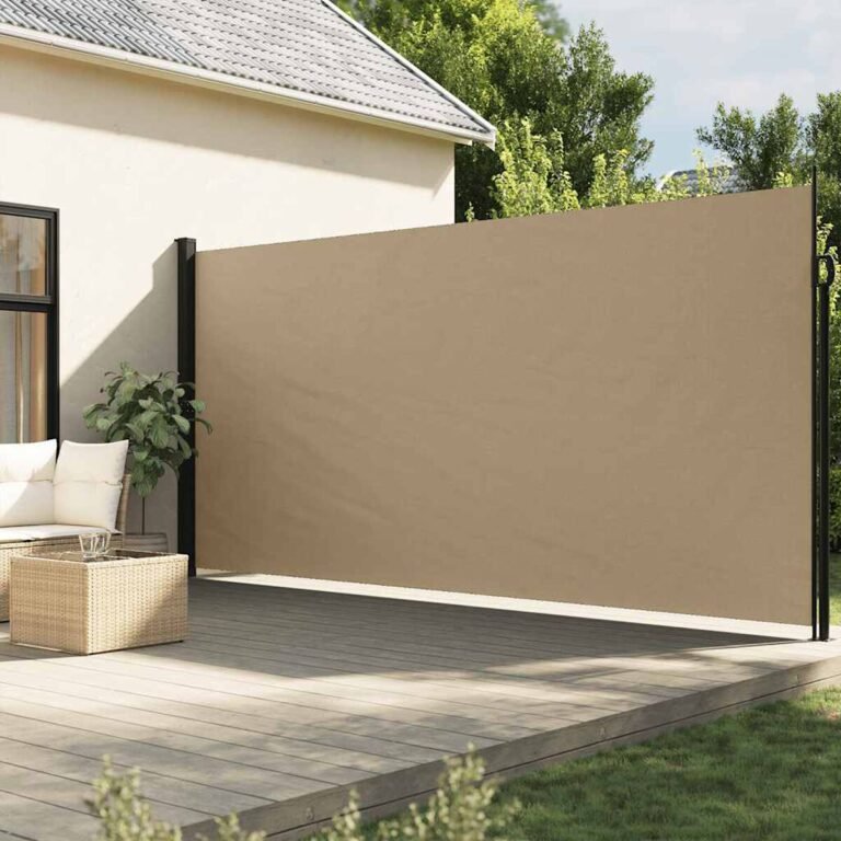 Ištraukiama šoninė markizė – 220×500 cm, smėlio spalva – produkto nuotrauka 2