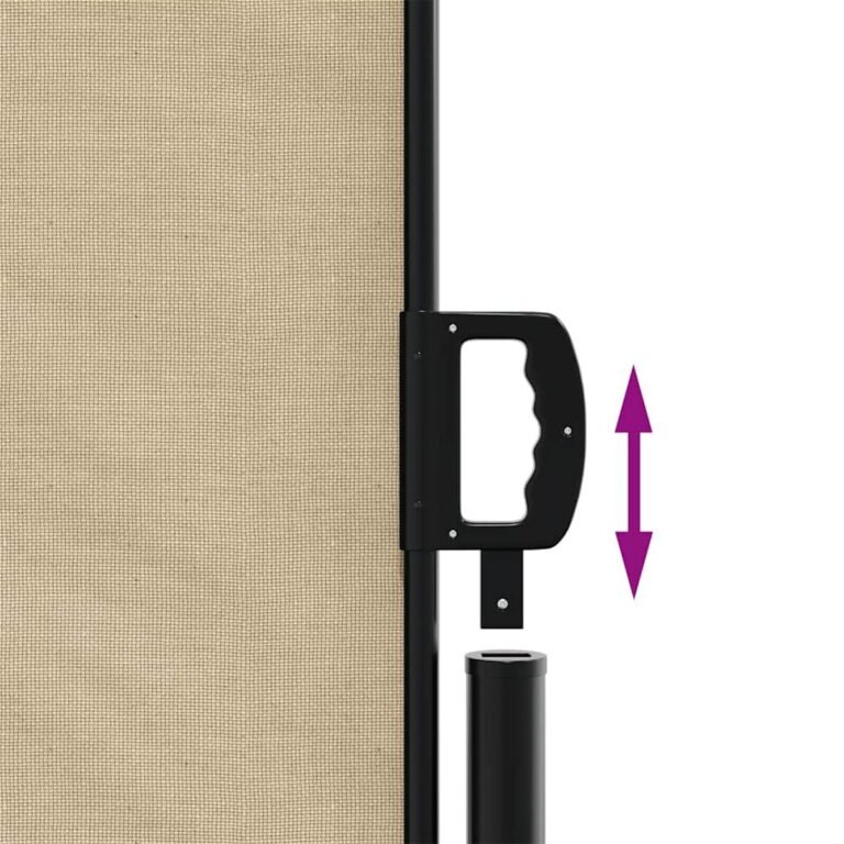 Ištraukiama šoninė markizė – 220×500 cm, smėlio spalva – produkto nuotrauka 6