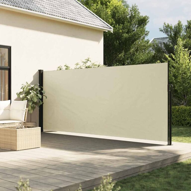 Ištraukiama šoninė markizė – 160×600 cm, kreminė spalva – produkto nuotrauka 2