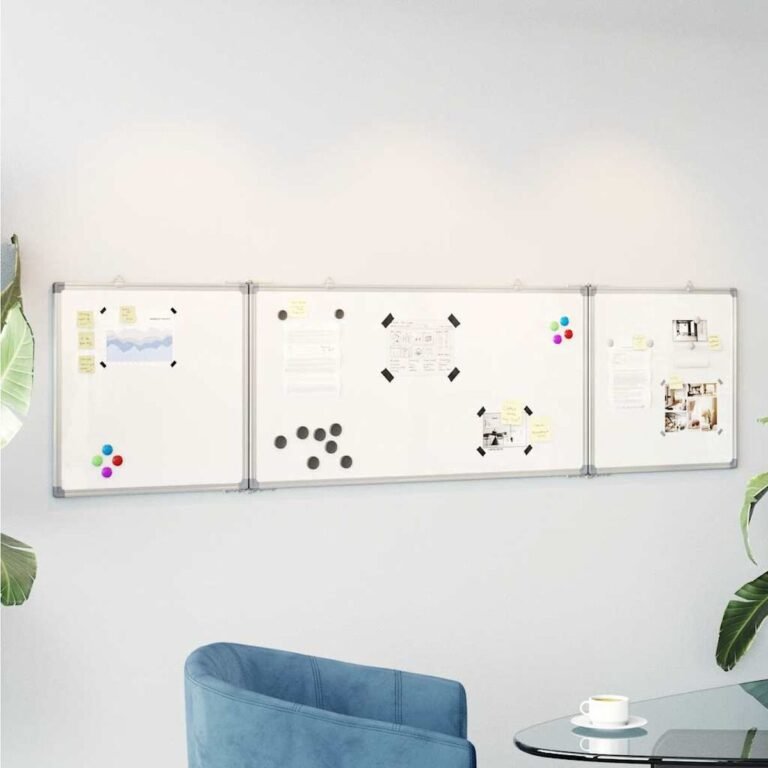 vidaXL Magnetinė balta lenta, 160x40x1,7cm, aliuminis, sulankstoma – produkto nuotrauka 2