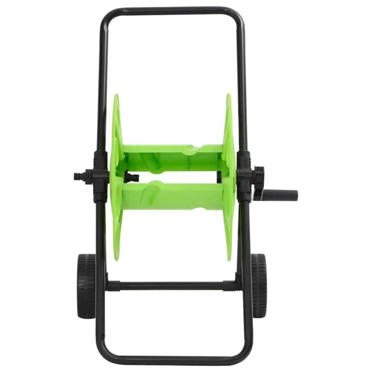 vidaXL Žarnos ritės vežimėlis, žalias, 60m, 1/2", plieninei žarnai – produkto nuotrauka 3