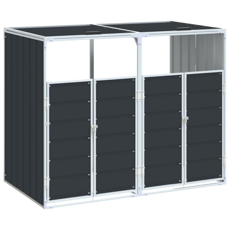Šiukšliadėžių stoginė – 144×81×113 cm, antracito spalva Šiukšliadėžių stoginė – 144×81×113 cm, antracito spalva