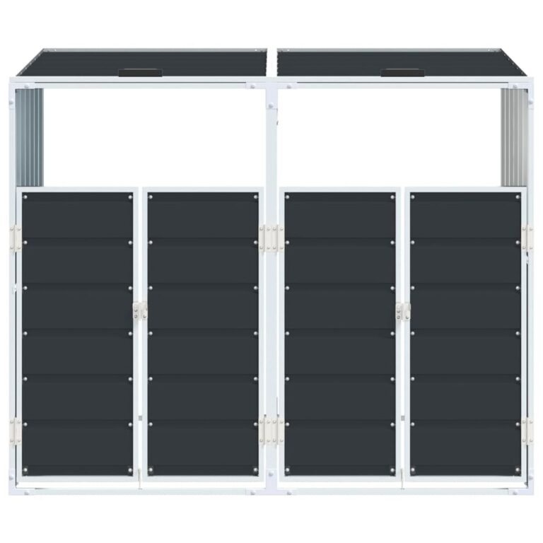 Šiukšliadėžių stoginė – 144×81×113 cm, antracito spalva – produkto nuotrauka 5