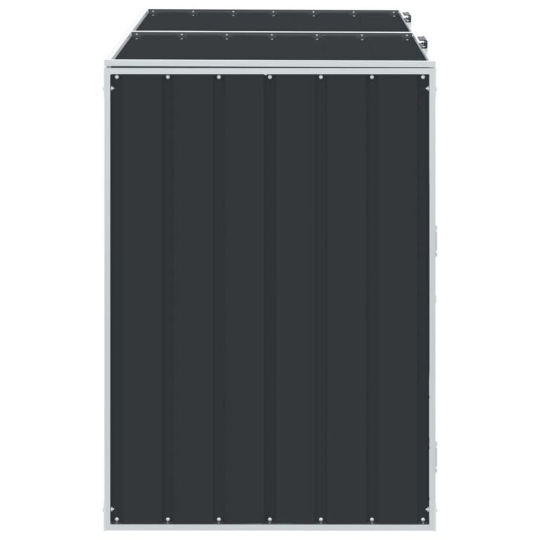 Šiukšliadėžių stoginė – 144×81×113 cm, antracito spalva – produkto nuotrauka 6
