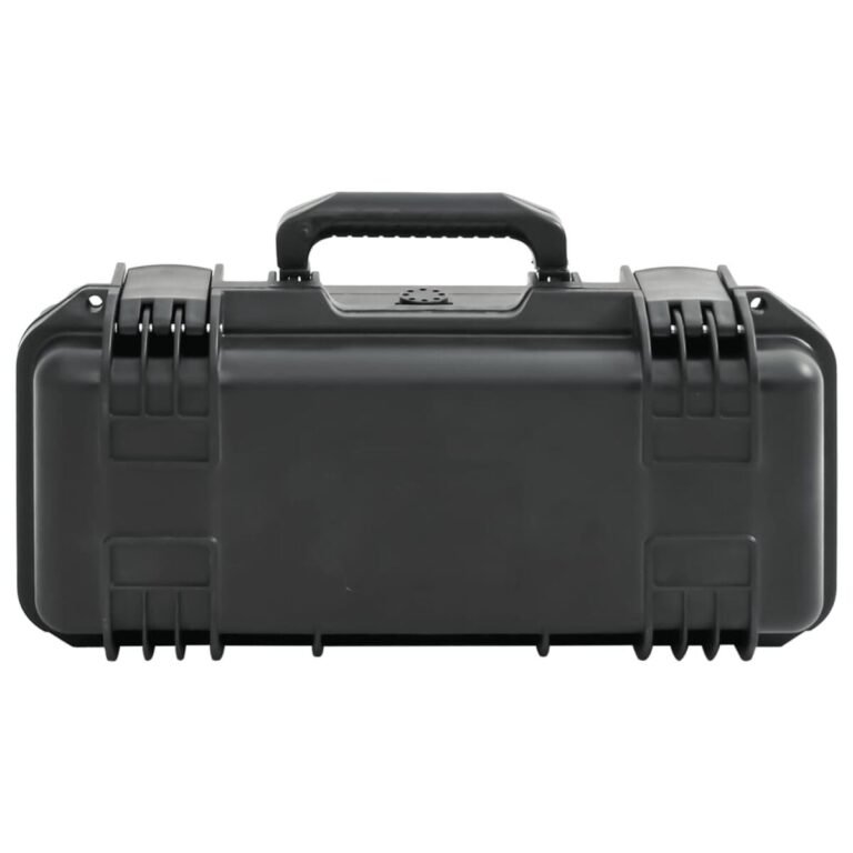 vidaXL Nešiojamas skrydžio dėklas, juodas, 46,5x21,5x17,5cm, PP – produkto nuotrauka 2