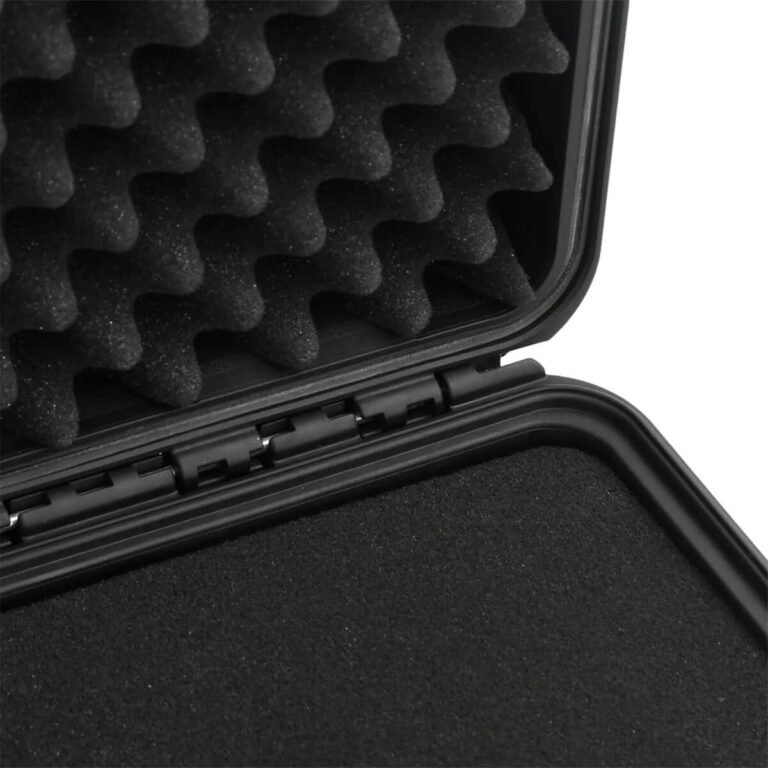 vidaXL Nešiojamas skrydžio dėklas, juodas, 46,5x21,5x17,5cm, PP – produkto nuotrauka 6