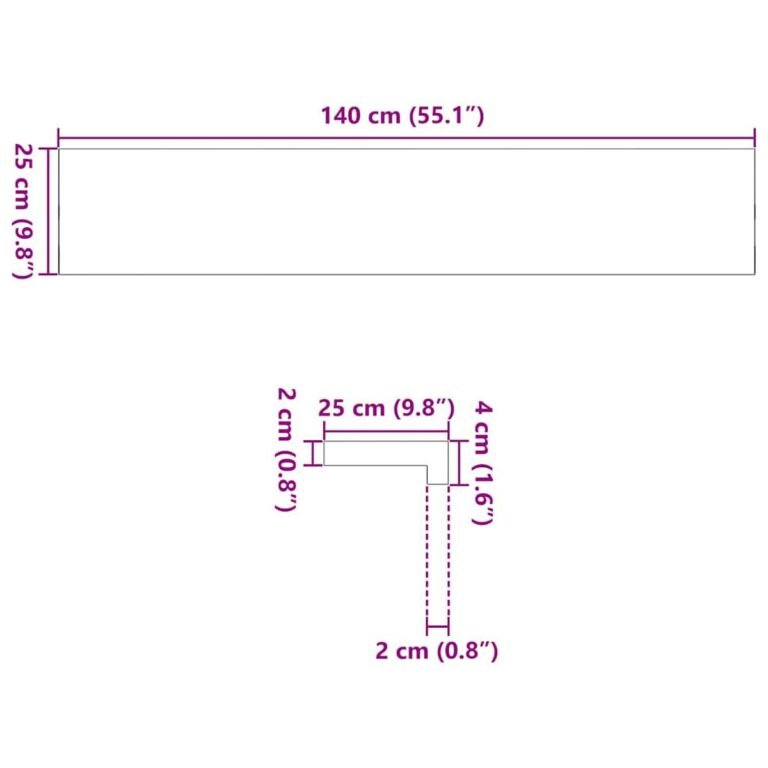 vidaXL Palangės, 2 vnt, šviesiai rudos, 140x25x2 cm, ąžuolo medienos – produkto nuotrauka 10
