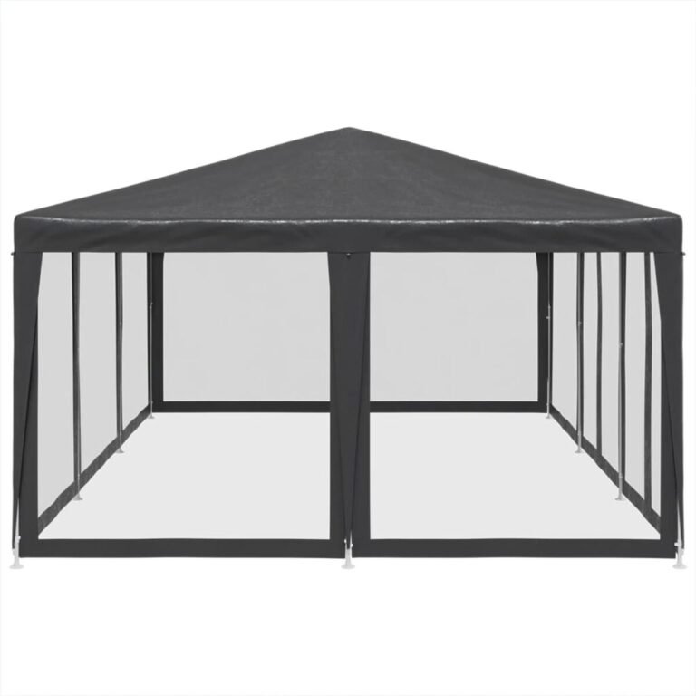 Pavėsinė-palapinė HDPE – 6×4 m, antracito spalva – produkto nuotrauka 4