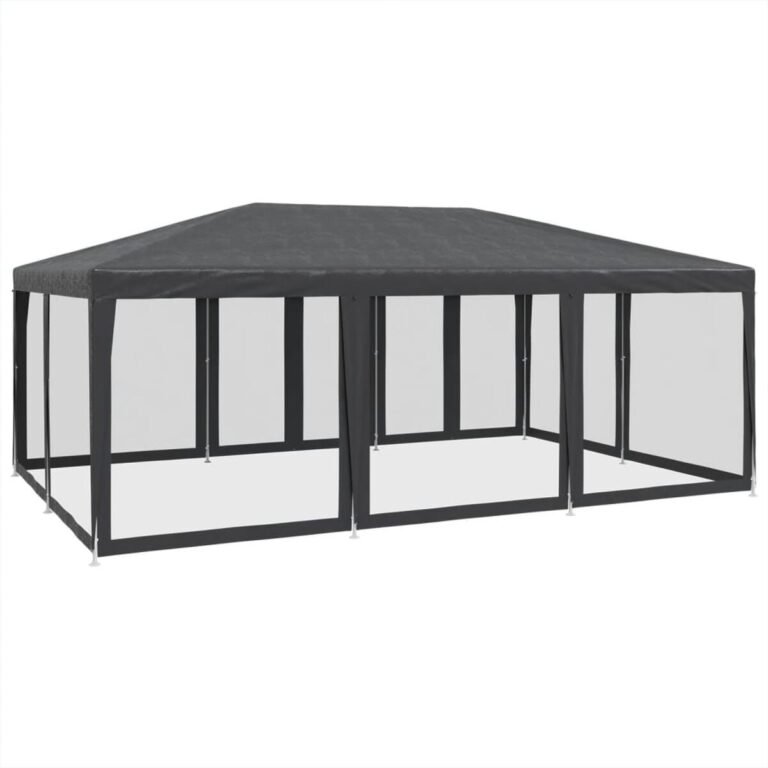 Pavėsinė-palapinė HDPE – 6×4 m, antracito spalva – produkto nuotrauka 5