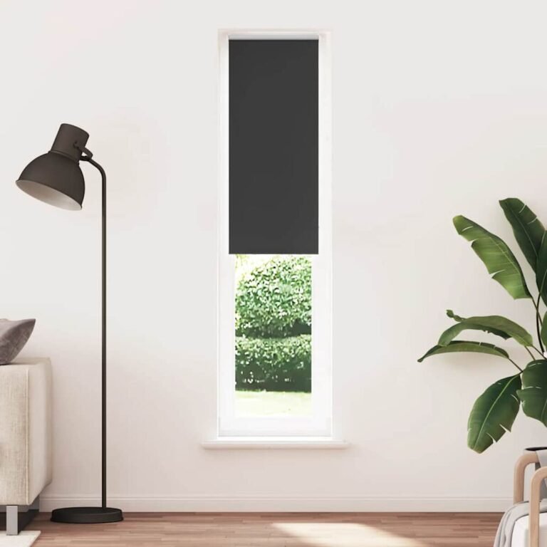 vidaXL roletas juodas 45x230 cm audinio plotis 40,7 cm poliesteris – nuotrauka 2 vidaXL roletas juodas 45x230 cm audinio plotis 40,7 cm poliesteris – produkto nuotrauka 2