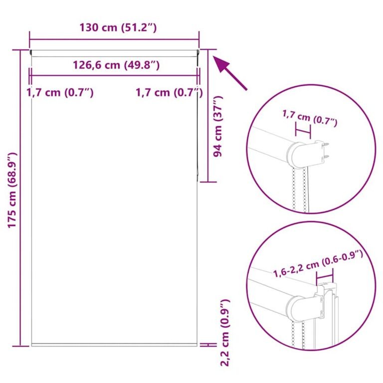 Roletas – 130×175 cm, pilka spalva – produkto nuotrauka 18