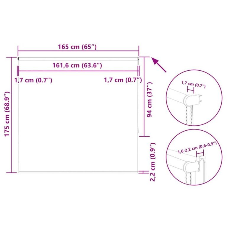 Roletas – 165×175 cm, šviesiai pilka spalva – produkto nuotrauka 18