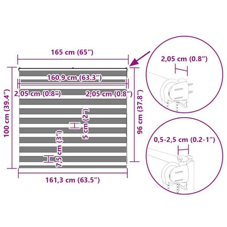Diena-naktis roletas – 165×100 cm, ruda spalva – produkto nuotrauka 16