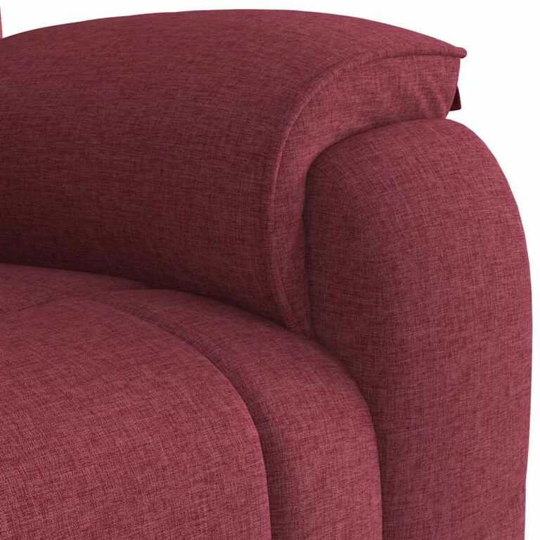 vidaXL Atlošiamas krėslas, raudonojo vyno spalvos, audinys – produkto nuotrauka 8
