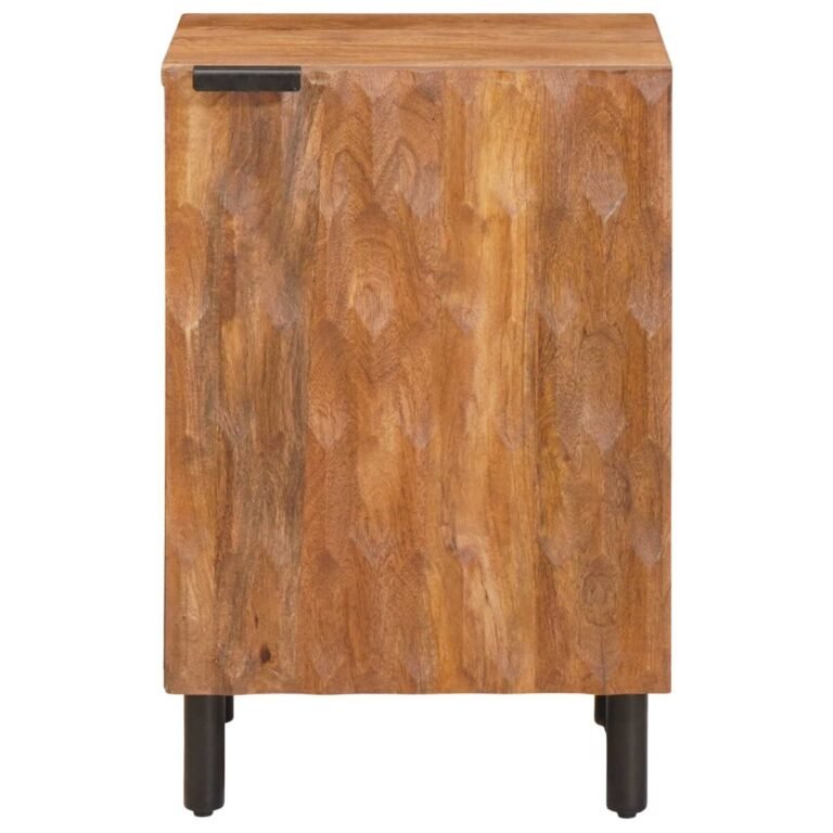 vidaXL Vonios spintelė Ruda 38 x 33 x 58 cm Kietas mango medis – nuotrauka 3 vidaXL Vonios spintelė Ruda 38 x 33 x 58 cm Kietas mango medis – produkto nuotrauka 3