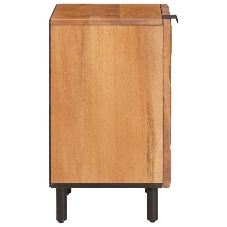 vidaXL Vonios spintelė Ruda 38 x 33 x 58 cm Kietas mango medis – nuotrauka 4 vidaXL Vonios spintelė Ruda 38 x 33 x 58 cm Kietas mango medis – produkto nuotrauka 4