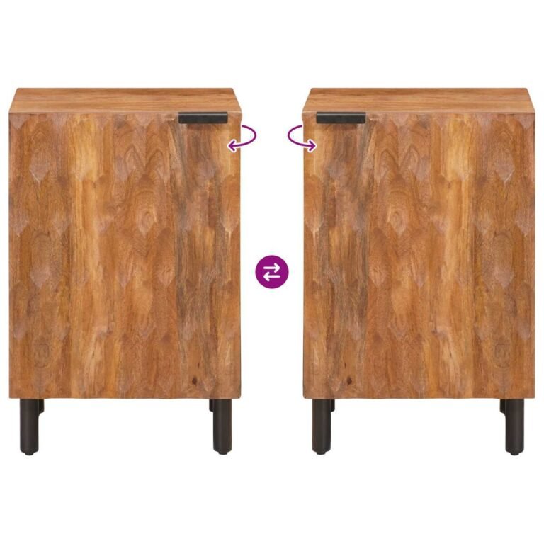 vidaXL Vonios spintelė Ruda 38 x 33 x 58 cm Kietas mango medis – nuotrauka 9 vidaXL Vonios spintelė Ruda 38 x 33 x 58 cm Kietas mango medis – produkto nuotrauka 9
