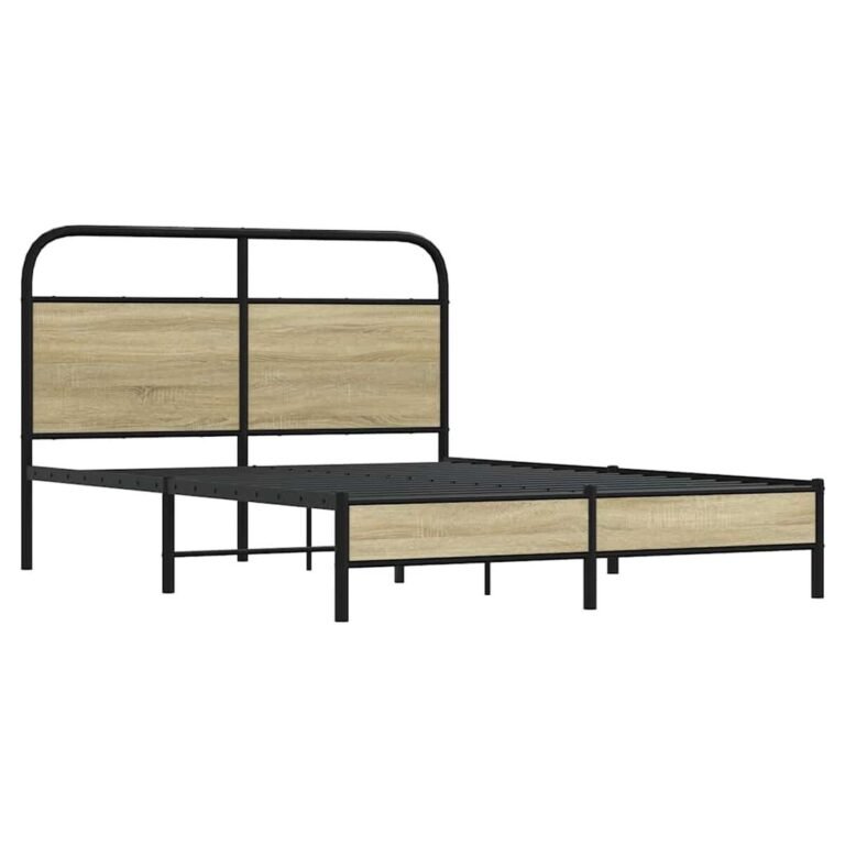 vidaXL Lovos rėmas be čiužinio, sonoma, 120x190cm, apdirbta mediena – produkto nuotrauka 3