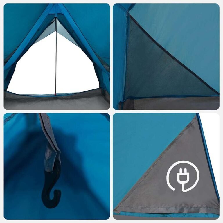vidaXL Šeimos palapinė 220 x 220 x 184 cm Poliesteris ir fibra stiklas – produkto nuotrauka 16
