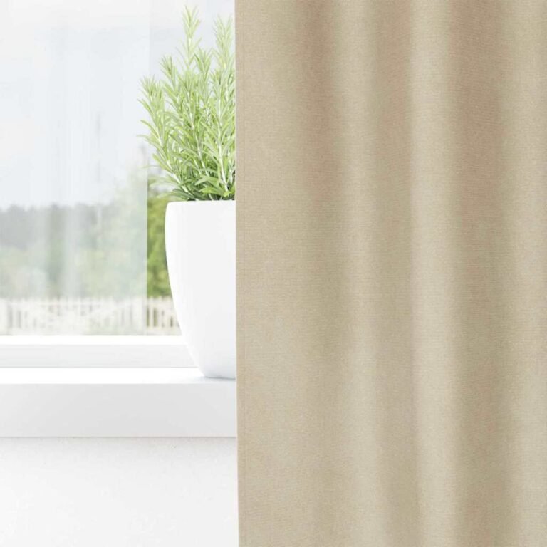vidaXL Užuolaidos 2 vnt. Kreminė 140 x 175 cm Aksomas – produkto nuotrauka 3