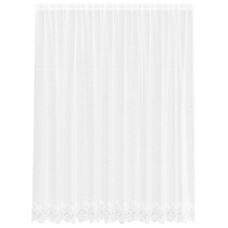 vidaXL Nėrinių Užuolaida Balta 300 x 245 cm Poliesteris