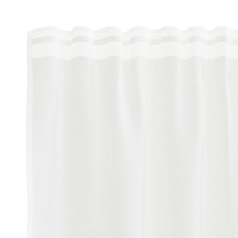 vidaXL Nėrinių Užuolaida Balta 300 x 245 cm Poliesteris – produkto nuotrauka 4