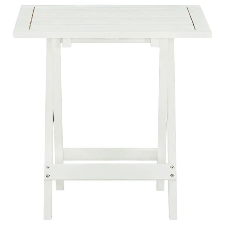 Stalas – 46×46×47 cm, balta spalva – produkto nuotrauka 2