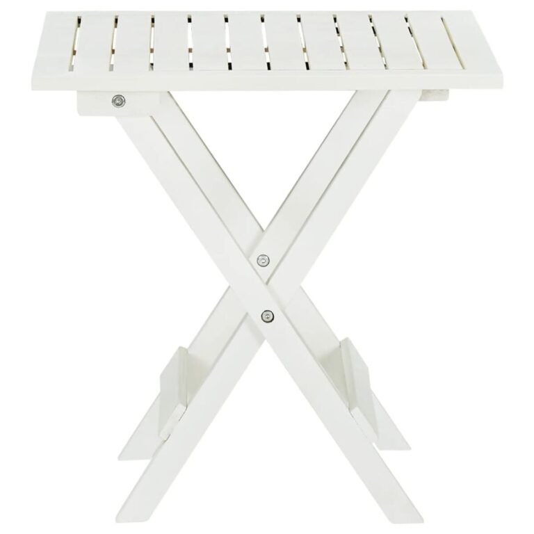 Stalas – 46×46×47 cm, balta spalva – produkto nuotrauka 3