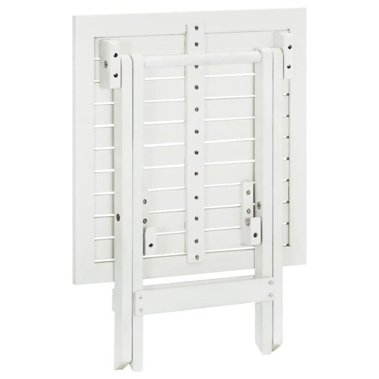 Stalas – 46×46×47 cm, balta spalva – produkto nuotrauka 5