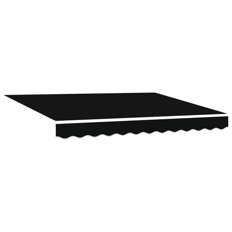 vidaXL Atsarginis markizės audinys, skirtas 3x2,5 m Juoda Poliesteris