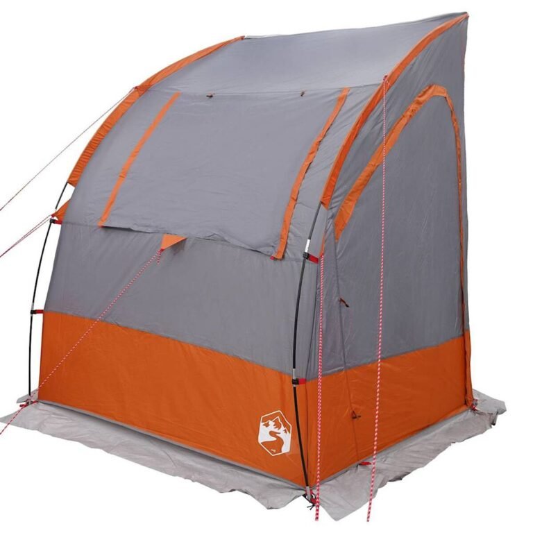 vidaXL Bagažinės palapinė Pilka ir oranžinė 194 x 180 x 210 cm tafta
