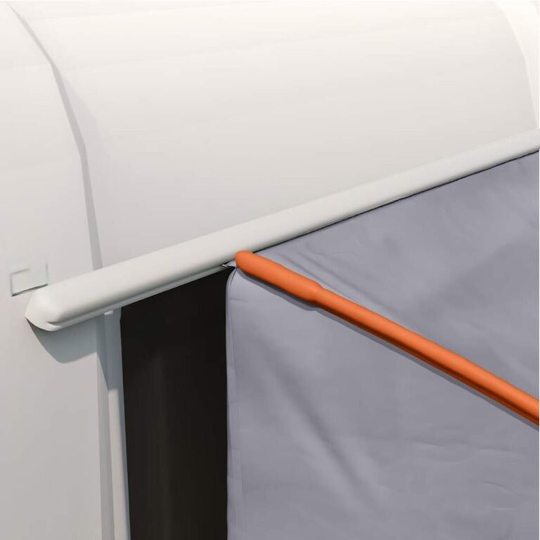 vidaXL Bagažinės palapinė Pilka ir oranžinė 194 x 180 x 210 cm tafta – produkto nuotrauka 3