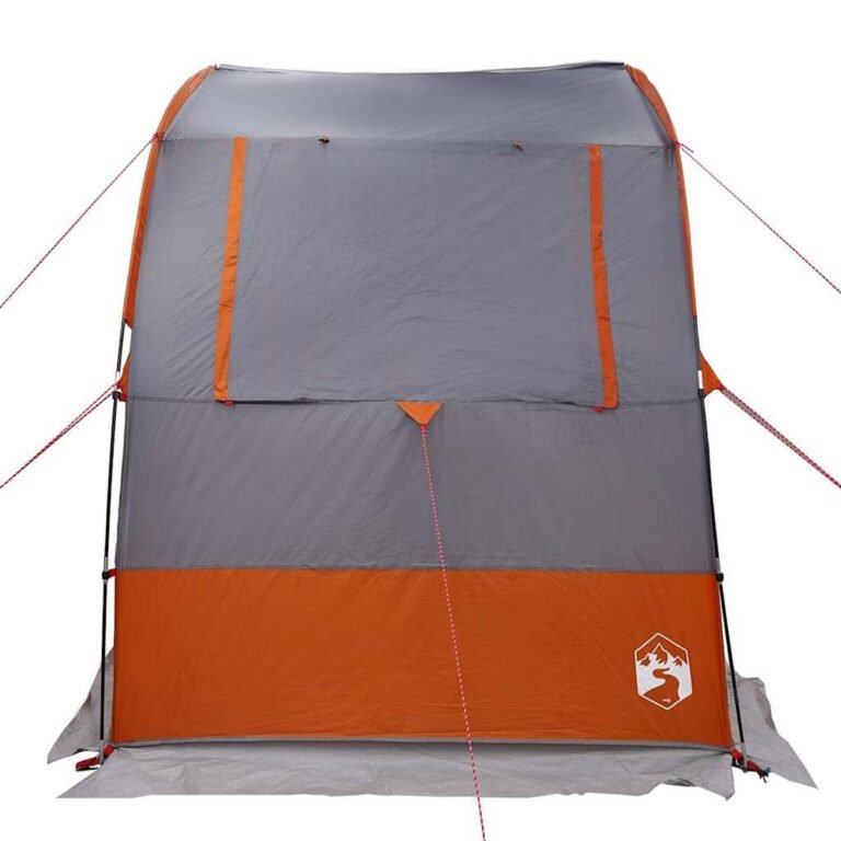 vidaXL Bagažinės palapinė Pilka ir oranžinė 194 x 180 x 210 cm tafta – produkto nuotrauka 5