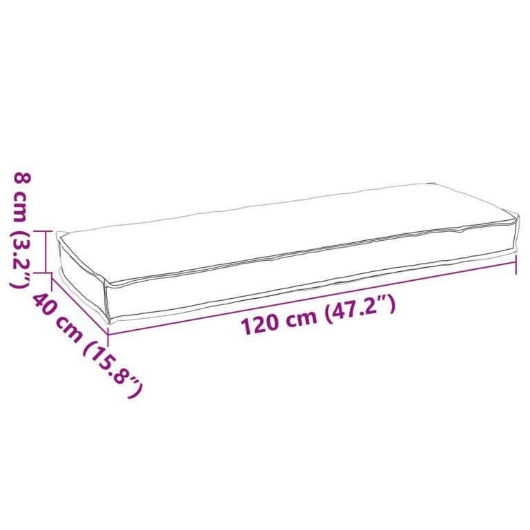 vidaXL Pagalvėlė Oksfordo audinys Pilka 120 x 40 x 8 cm – produkto nuotrauka 5