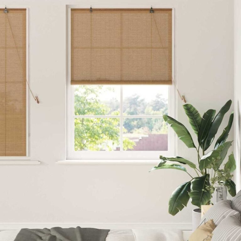 vidaXL Roletas Ruda 100 x 160 cm Bambukas – nuotrauka 2 vidaXL Roletas Ruda 100 x 160 cm Bambukas – produkto nuotrauka 2