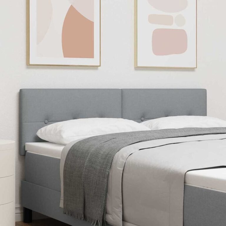 vidaXL Aukščio reguliuojamas atlošas Šviesiai pilka 144 cm audinys – produkto nuotrauka 2
