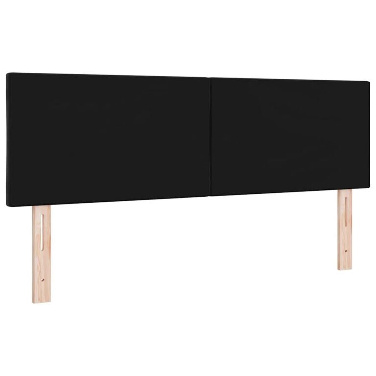 vidaXL Galvūgalis Juodas 144 cm Aksomas – produkto nuotrauka 3