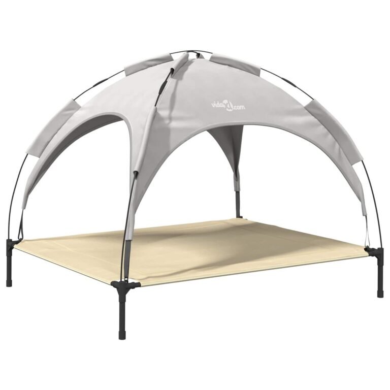vidaXL Šuo Lova 104 x 86 x 84,5 cm Plienas Sidabrinė Pilka