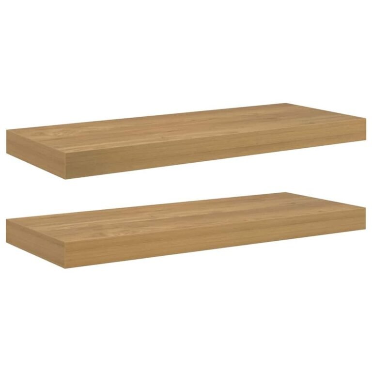 vidaXL Sieninė lentyna 2 vnt. Ruda 60 x 23,5 x 3,8 cm Apdirbta mediena