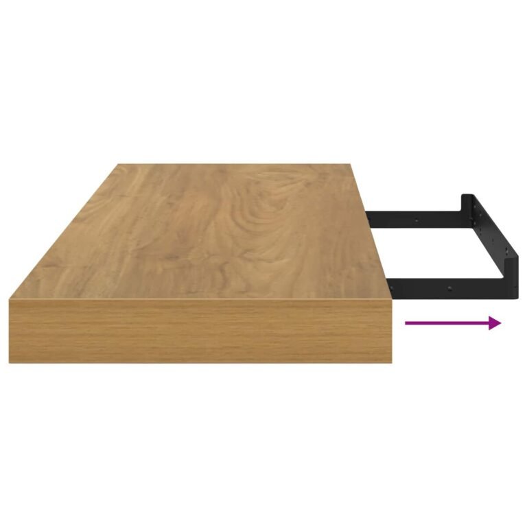 vidaXL Sieninė lentyna 2 vnt. Ruda 60 x 23,5 x 3,8 cm Apdirbta mediena – produkto nuotrauka 13
