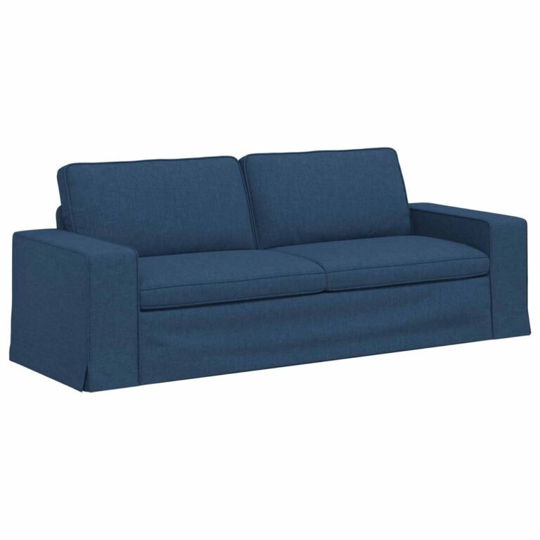 vidaXL Sofa Mėlyna 222 x 80 x 82 cm audinys