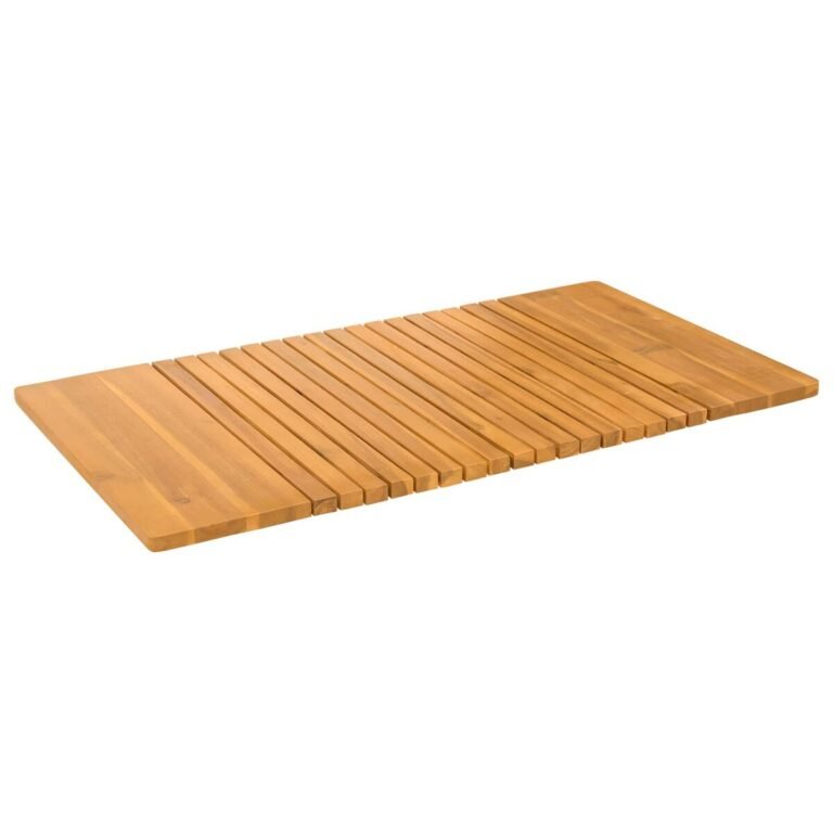 vidaXL Badematte Natūrali 100 x 55 cm Kietos akacijos mediena