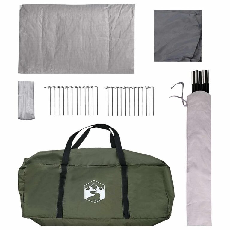 vidaXL Tunelinė palapinė Alyvuogių žalia 427 x 315 x 178 cm – produkto nuotrauka 9