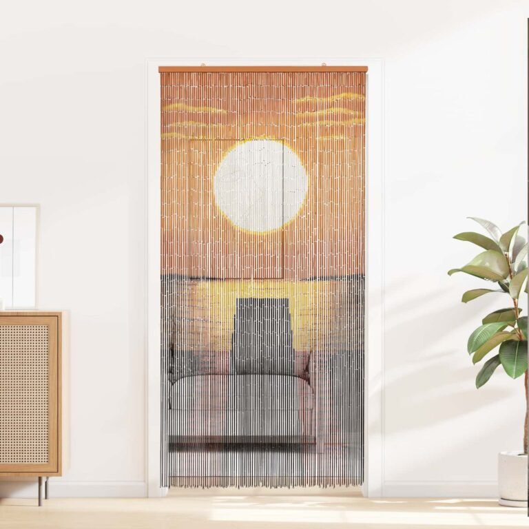 vidaXL Kenkėjų Durų Užuolaida multicolor 100 x 200 cm Bambukas – produkto nuotrauka 2