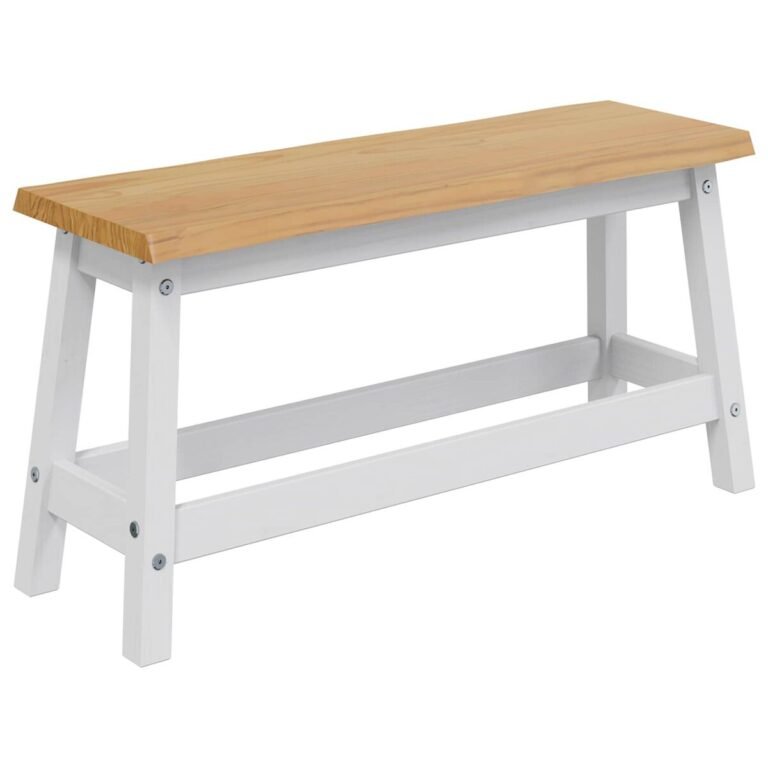 VidaXL Valgomojo suolas EKAI Balta 91,5 x 29 x 45,5 cm