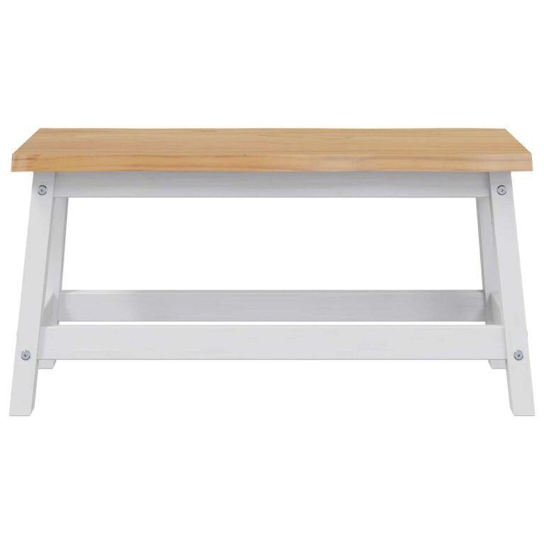 VidaXL Valgomojo suolas EKAI Balta 91,5 x 29 x 45,5 cm – produkto nuotrauka 3
